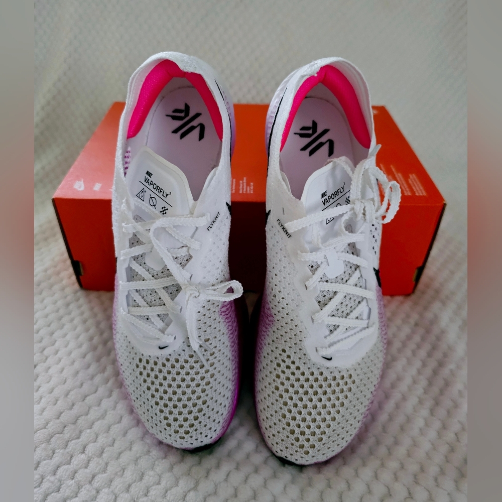 Nike ZoomX VaporFly Next% 3 'White Vivid Purple' [DV4130-104] Women's Size 7 - Picture 4 of 8
